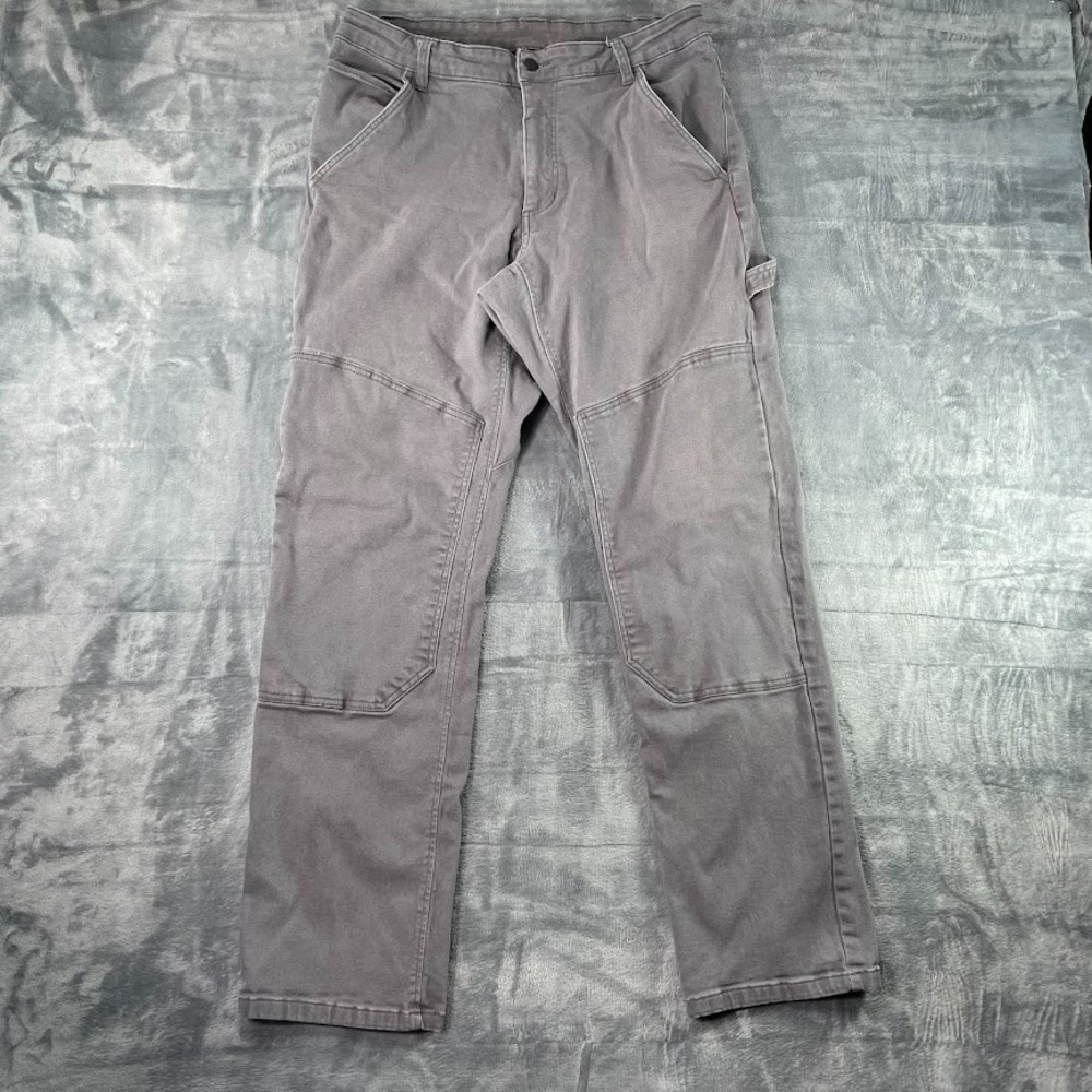 Caterpillar CAT Double Knee Workwear Cargo‎ Pants Men's Sz 36X34 Fits 32x33 Gray